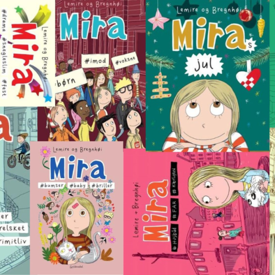 Collage af Mira bogforsider