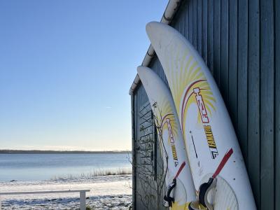 Surfboards og sne