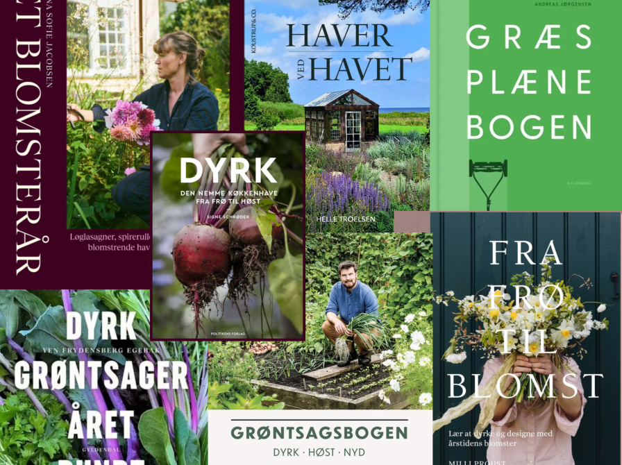 collage af forsider fra havebøger